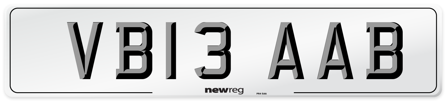 VB13 AAB Number Plate from New Reg